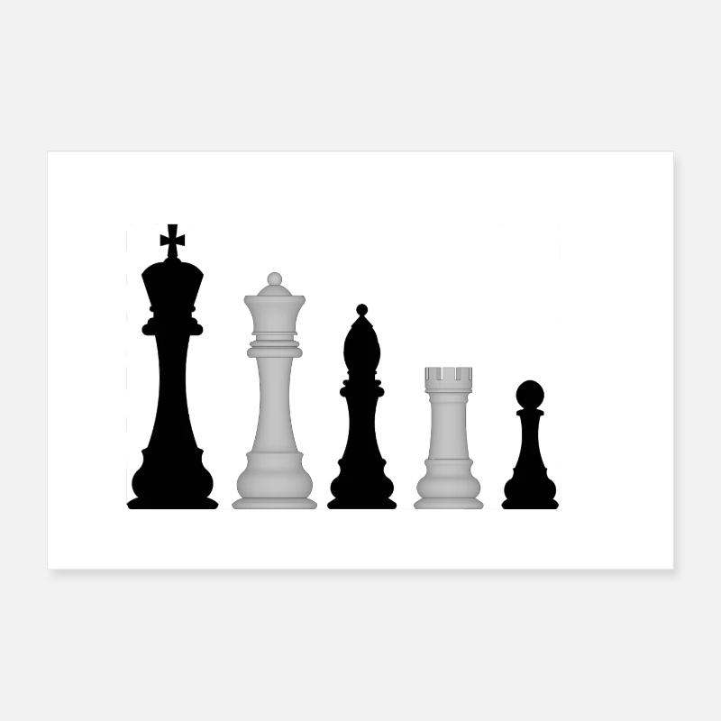 Schachfiguren Poster 30x20 cm