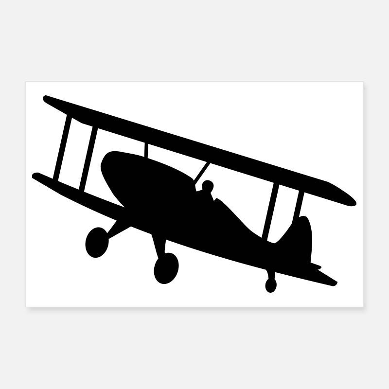 flugzeug luftfahrt doppeldecker Poster 30x20 cm