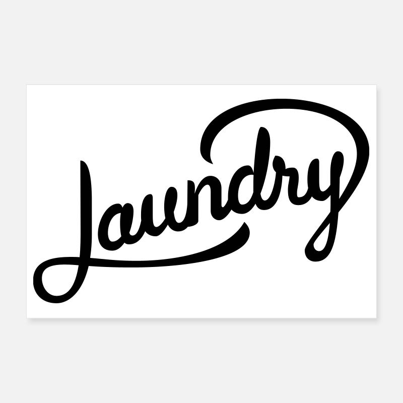Funny lettering for laundry Poster 12" x 8" (30x20 cm)