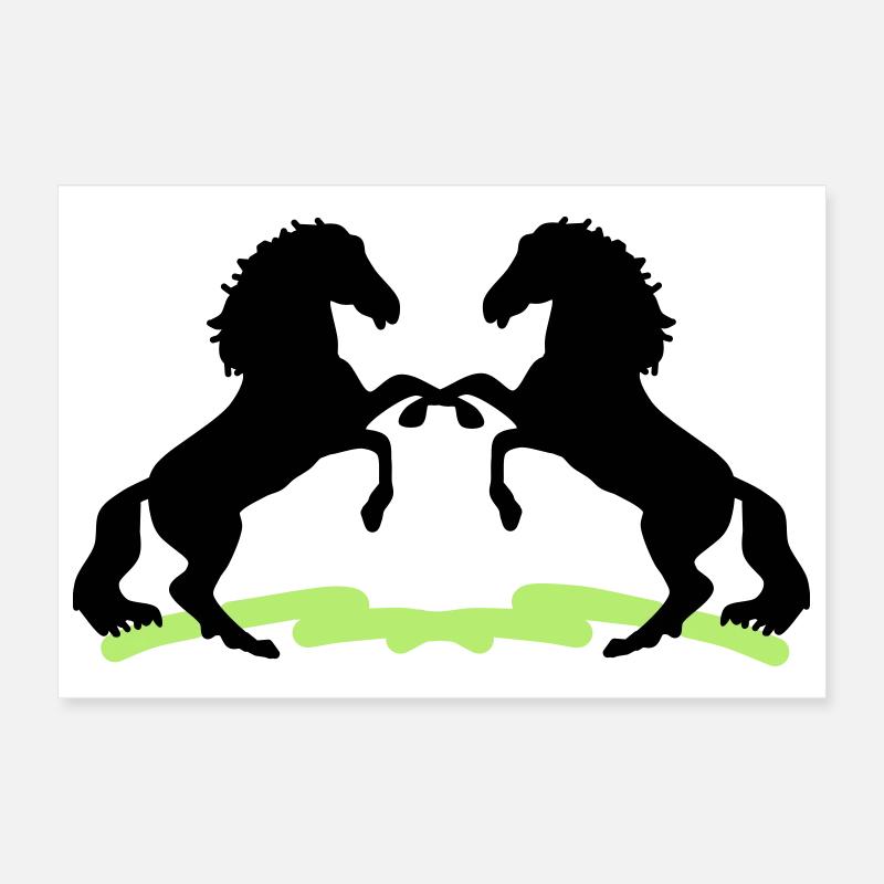 Horses Poster 12" x 8" (30x20 cm)