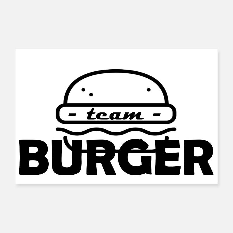 team burger Poster 12" x 8" (30x20 cm)