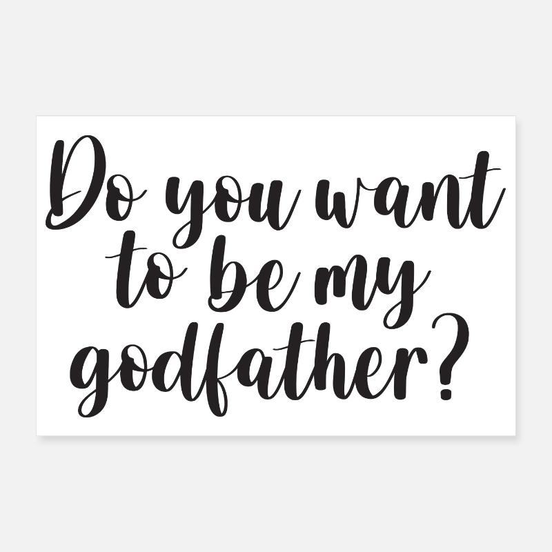 Parrain Parrain Question Cadeau Parrain Oncle Poster 30 x 20 cm