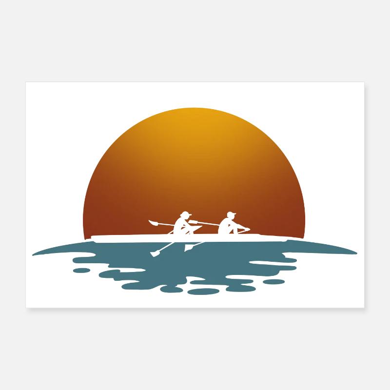 Rameur Rameur Bateau à rames Poster 30 x 20 cm