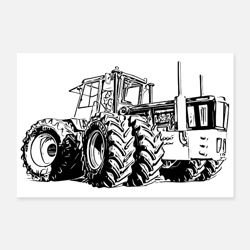 Tracteur Géant Poster 30 x 20 cm