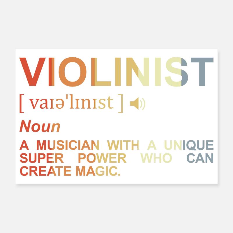 Signification violoniste Poster 30 x 20 cm
