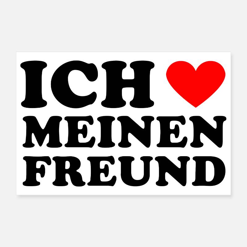 ich liebe meinen Freund Poster 30x20 cm