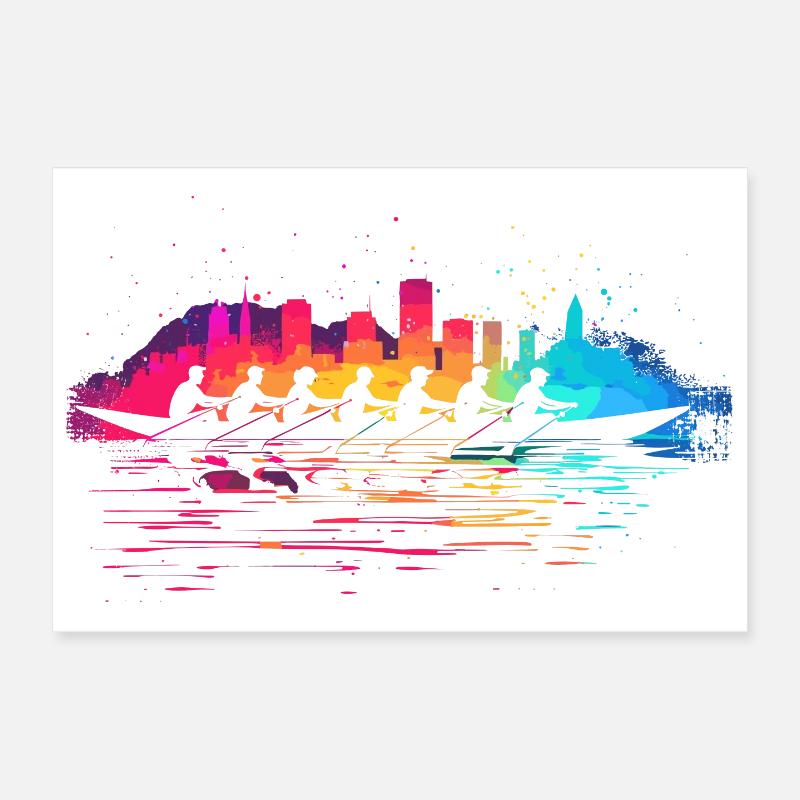 Rudermannschaft Splotch Poster 30x20 cm