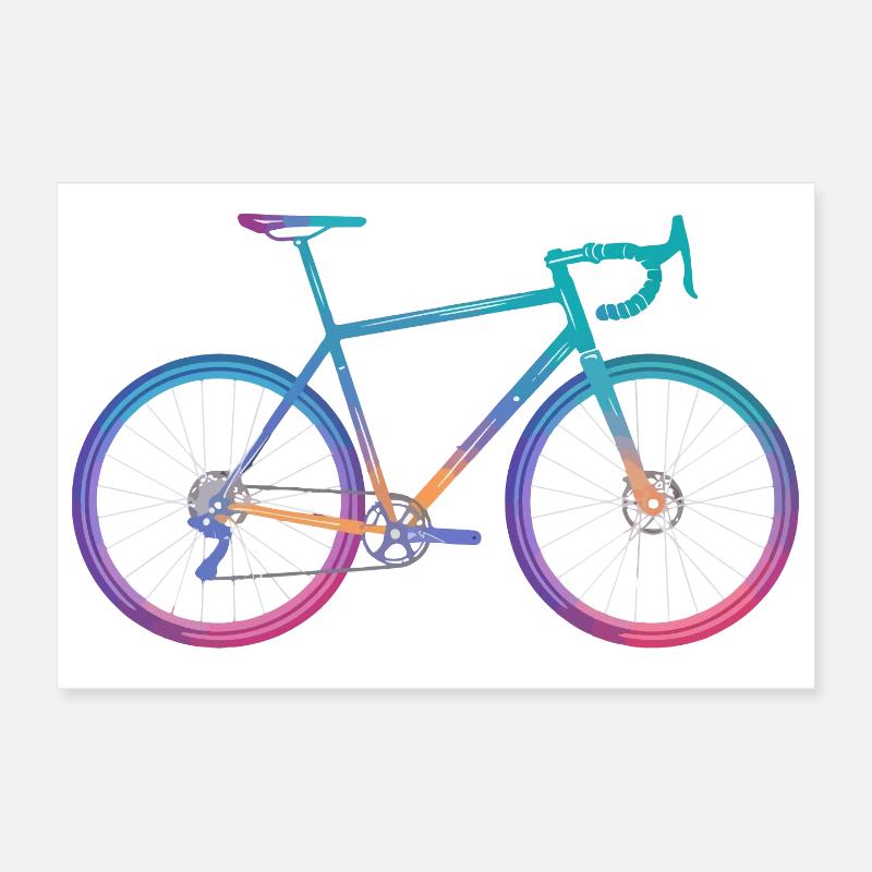 Conception de vélo de cyclisme dégradé Poster 30 x 20 cm