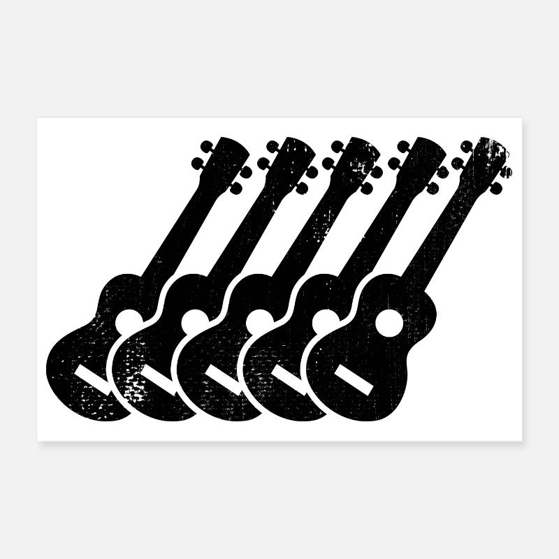 Dessin de ukulélé Poster 30 x 20 cm