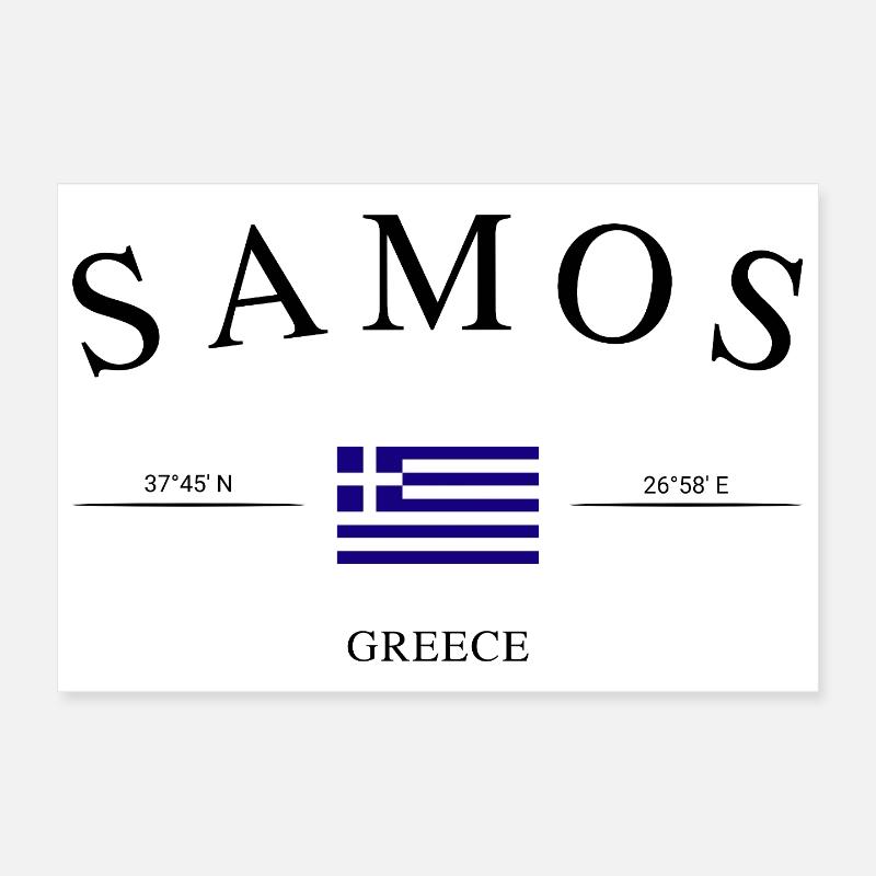 Samos, Grèce – Souvenir et cadeau de vacances Poster 30 x 20 cm