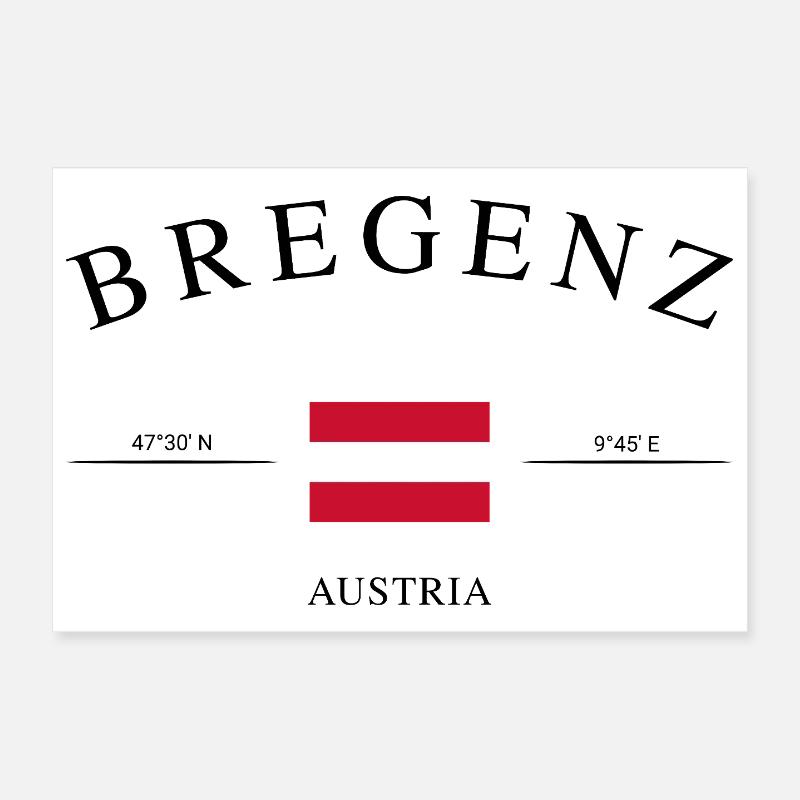 Bregenz Autriche – Souvenirs et cadeaux de vacances Poster 30 x 20 cm
