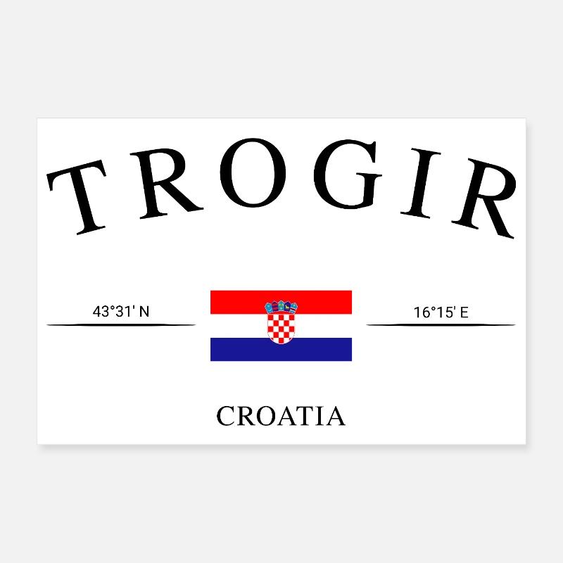 Trogir Kroatien – Urlaub Souvenir & Geschenk Poster 30x20 cm
