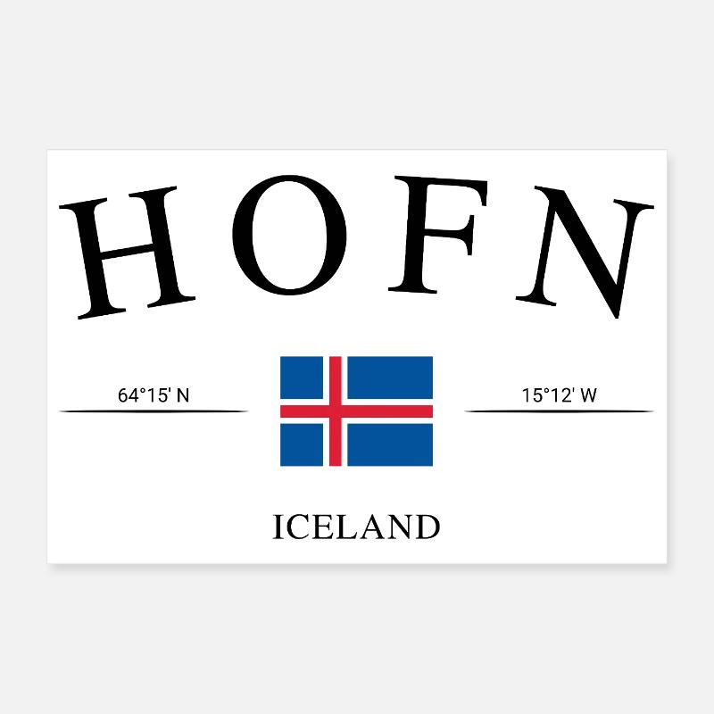 Île de Höfn – Souvenirs et cadeaux de vacances Poster 30 x 20 cm