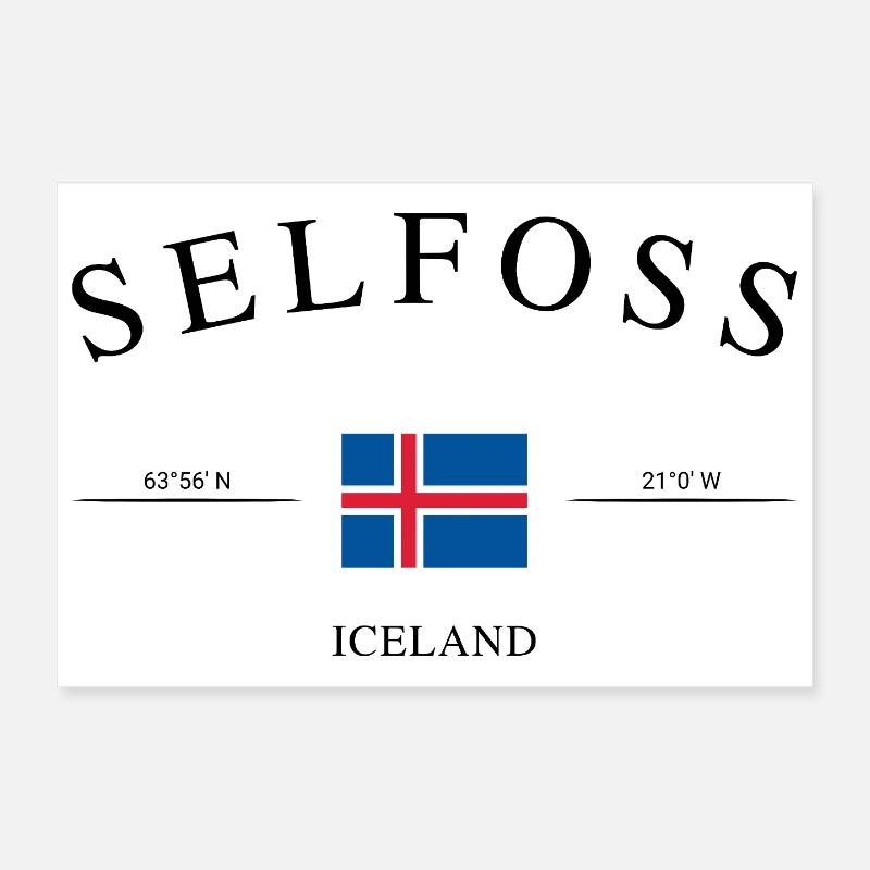 Île de Selfoss – Souvenir et cadeau de vacances Poster 30 x 20 cm