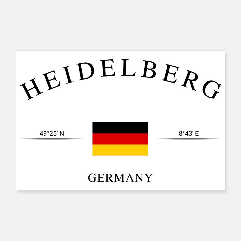 Heidelberg Germany – Holiday Souvenir & Gift Poster 12" x 8" (30x20 cm)
