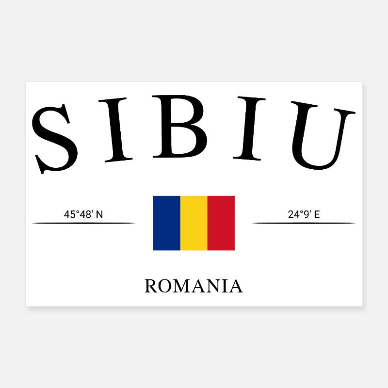 Sibiu, Roumanie – Souvenir et cadeau de vacances Poster 30 x 20 cm