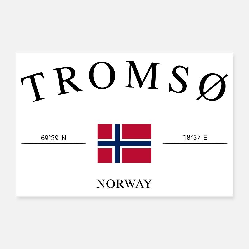 Tromsø Norway – Holiday Souvenir & Gift Poster 12" x 8" (30x20 cm)