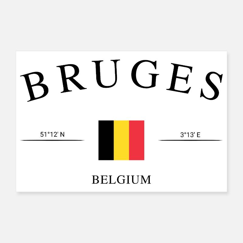 Bruges, Belgique – Souvenir et cadeau de vacances Poster 30 x 20 cm