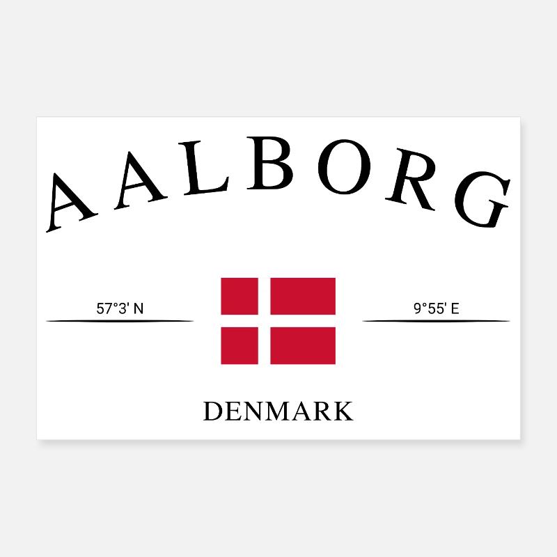 Aalborg, Danemark – Souvenir et cadeau de Noël Poster 30 x 20 cm