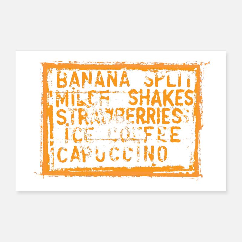 Banana Split Mix Muster Poster 30x20 cm