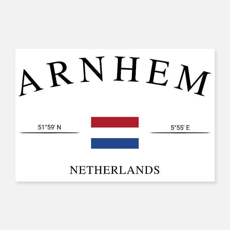 Arnhem Netherlands – Holiday Souvenir & Gift Poster 12" x 8" (30x20 cm)