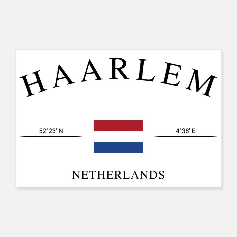 Haarlem Netherlands – Holiday Souvenir & Gift Poster 12" x 8" (30x20 cm)