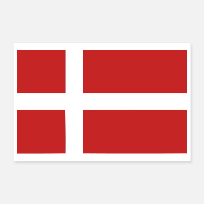 Drapeau du Danemark Poster 30 x 20 cm