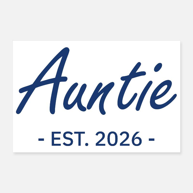 Auntie Script is 2026 Poster 12" x 8" (30x20 cm)