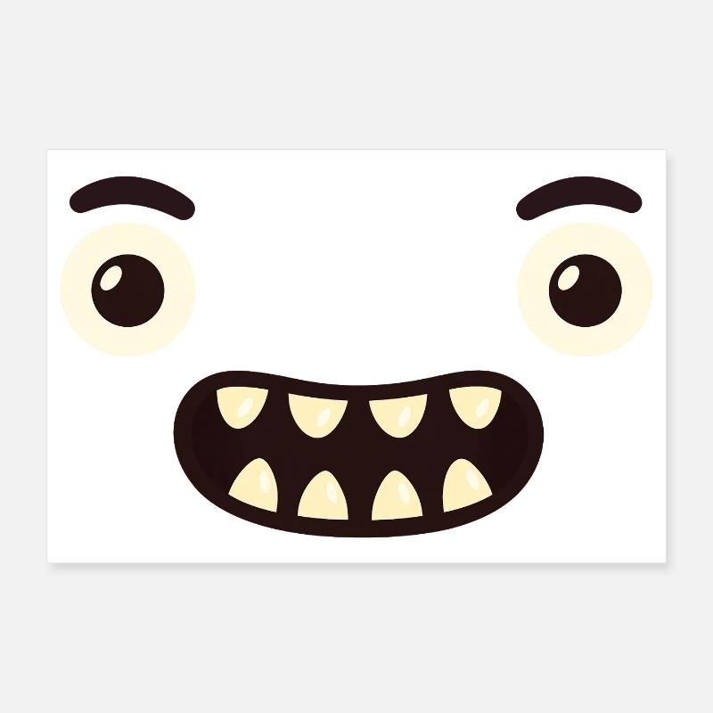 Visage de monstre Poster 30 x 20 cm