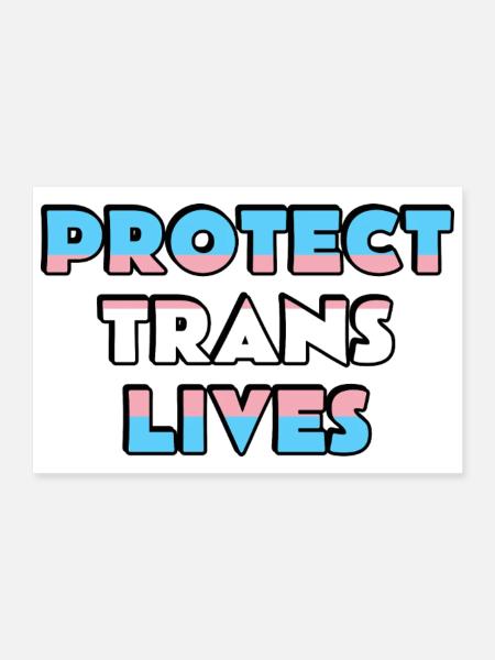 Protéger les vies trans - Poster 30 x 20 cm - blanc - Devant
