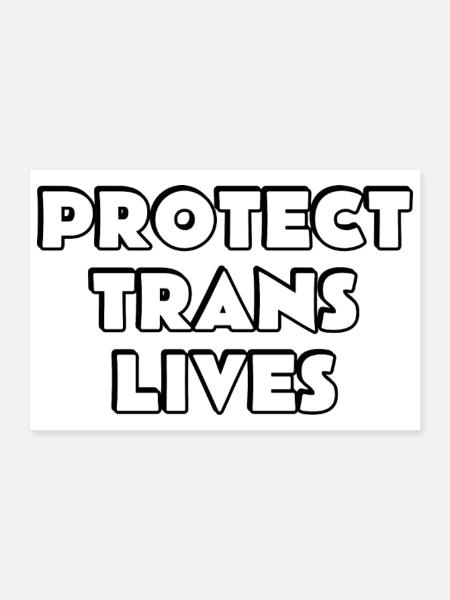 Protéger les vies trans - Poster 30 x 20 cm - blanc - Devant