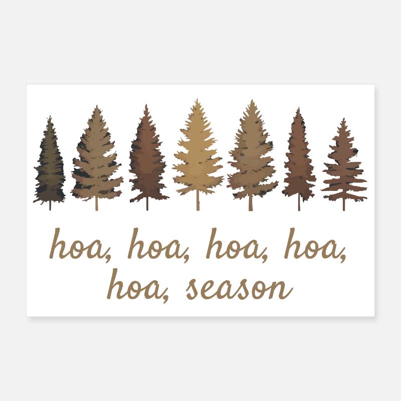 Ho, Ho, Ho Saison Forêt Douillette Poster 30 x 20 cm