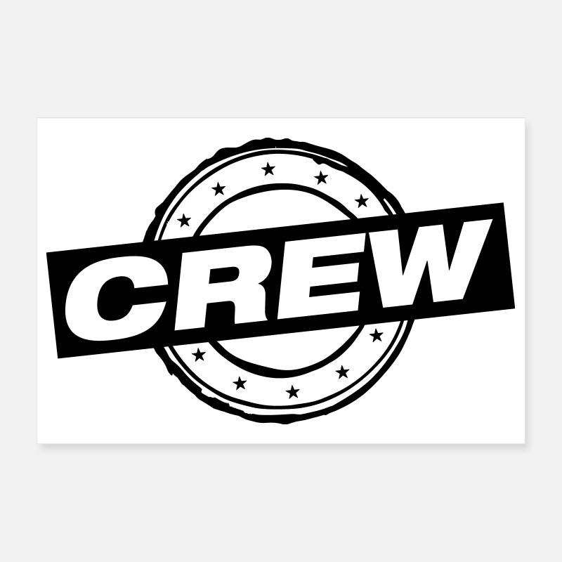 Crew Stamp Poster 12" x 8" (30x20 cm)