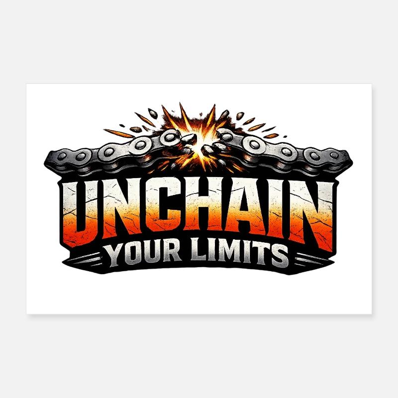 Déclaration de vélo Déchaîner vos limites Poster 30 x 20 cm