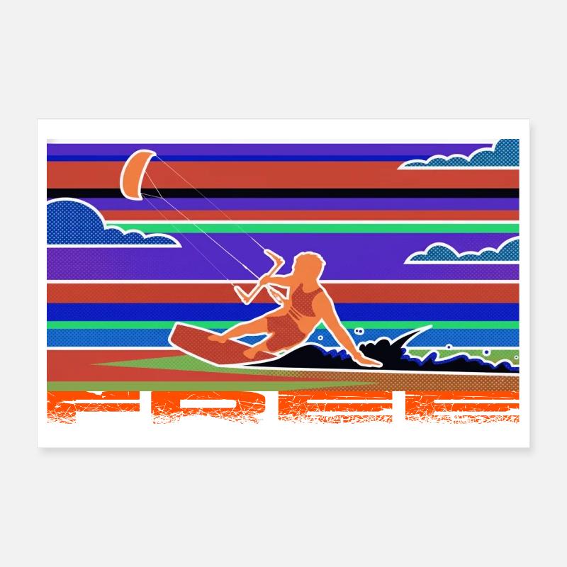 Le kitesurf Poster 30 x 20 cm
