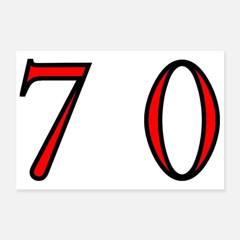 70. 70 ANS. 70e ANNIVERSAIRE. ANNIVERSAIRE 70 ANS. Poster 30 x 20 cm
