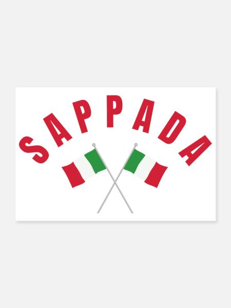 Drapeaux italiens de Sappada - Poster 30 x 20 cm - blanc - Devant