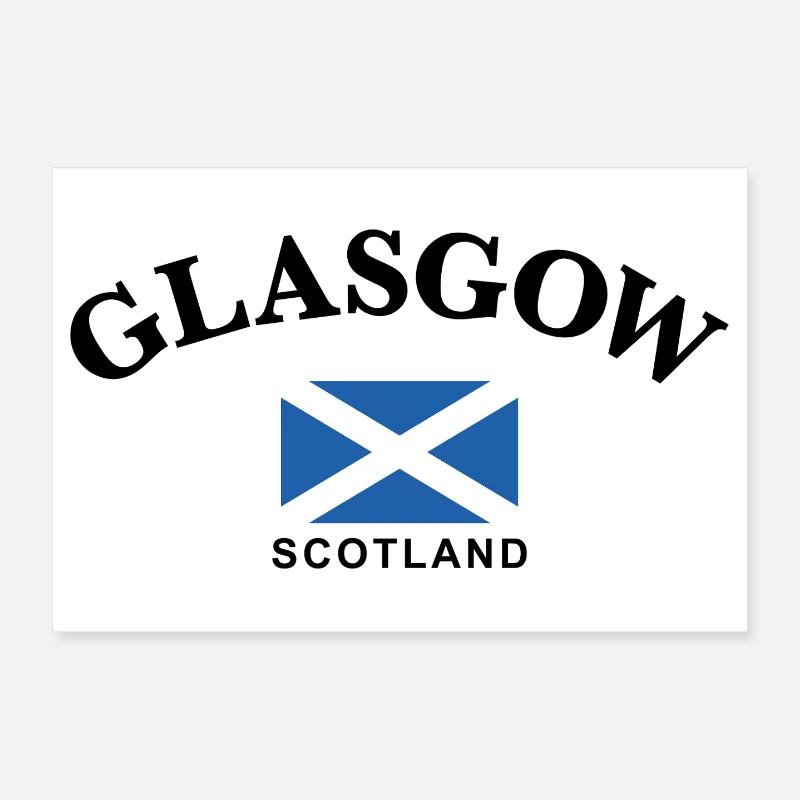 Glasgow, Écosse Poster 30 x 20 cm