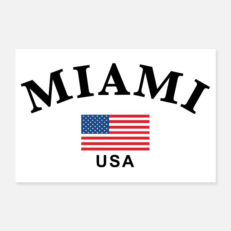 Miami, États-Unis Poster 30 x 20 cm