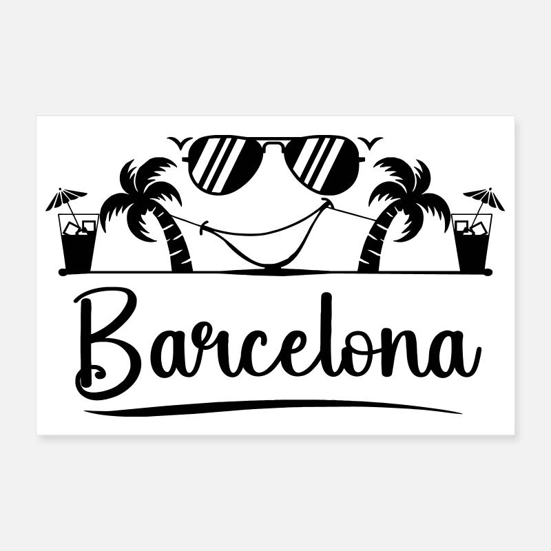 Barcelona Poster 12" x 8" (30x20 cm)