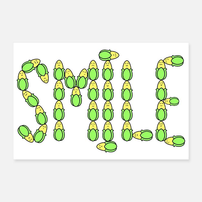 Corns smile Poster 12" x 8" (30x20 cm)