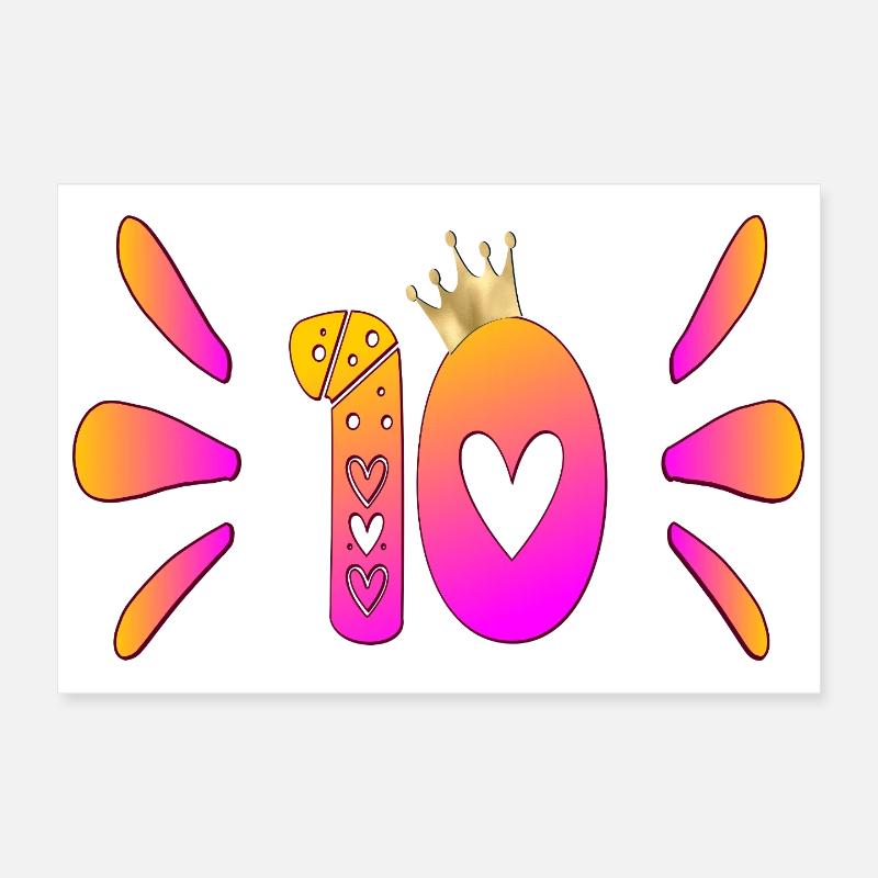Dix anniversaires Poster 30 x 20 cm