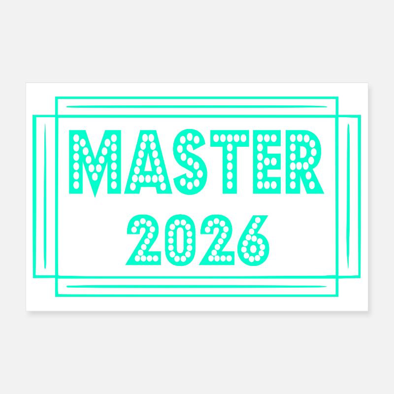 Diplôme 2026 Master Poster 30 x 20 cm