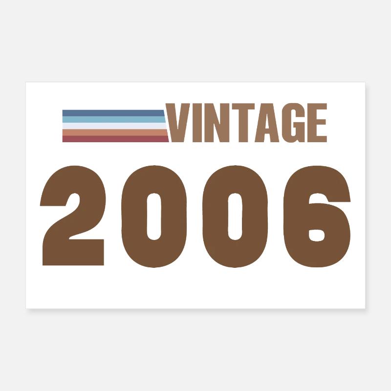 T-Shirt 20 Ans 2006 Script Manuscrit Poster 30 x 20 cm