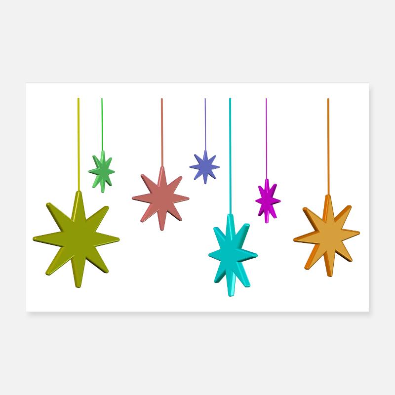 étoile de Noël Poster 30 x 20 cm