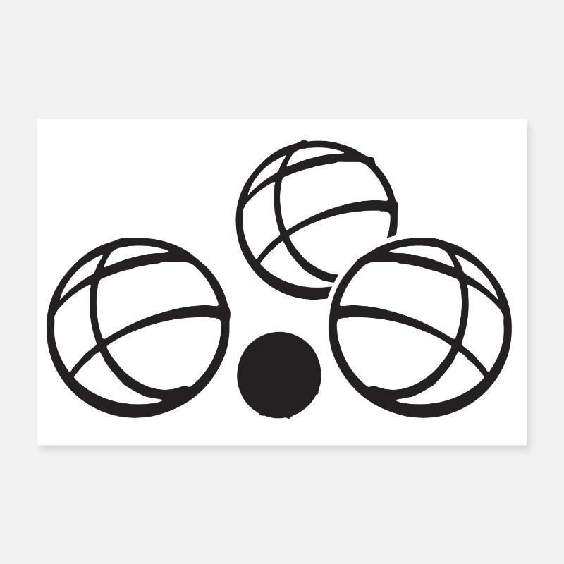 Boules de boules pour joueurs de pétanque Poster 30 x 20 cm