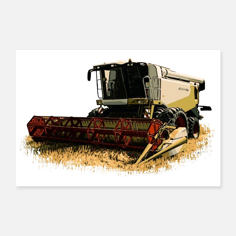 Claas Moissonneuse-batteuse Lexion 550 Poster 30 x 20 cm