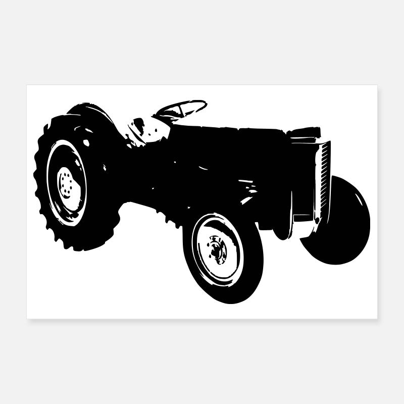 old tractor old tractor Poster 12" x 8" (30x20 cm)