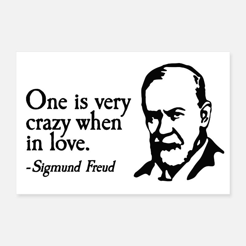 Sigmund Freud Sprüch Un enterrement de vie de garçon JGA Poster 30 x 20 cm