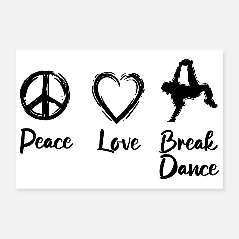 Breakdancer kærlighed Poster 30x20 cm
